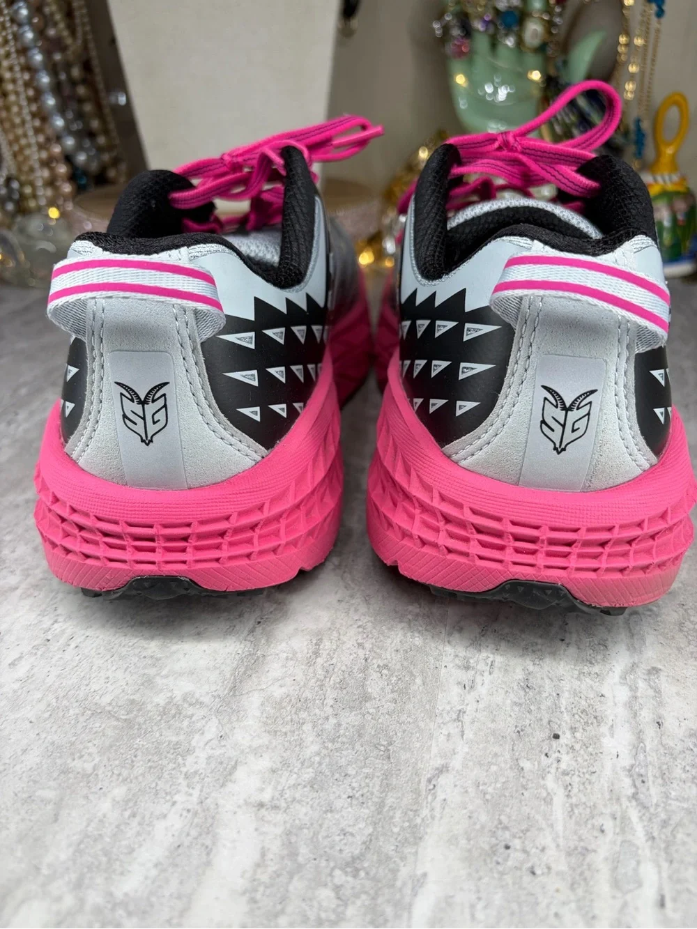 Hoka One One Speedboat 2 Women's Running Shoes Size 9.5 Pink Gray Sneakers Gym